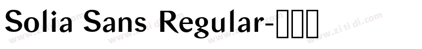 Solia Sans Regular字体转换
